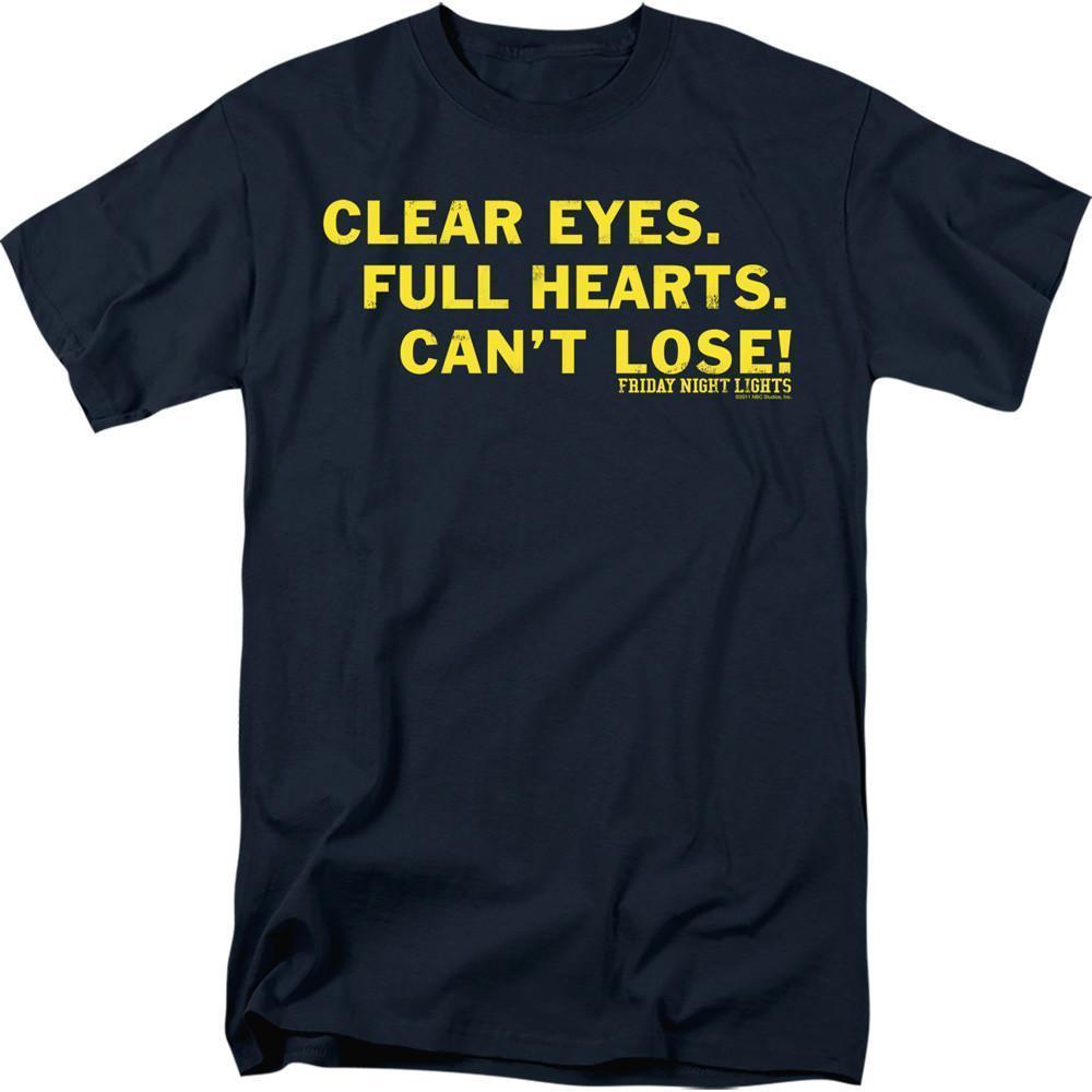 Friday Night Lights Clear Eyes Adult 181 T-Shirt Navy